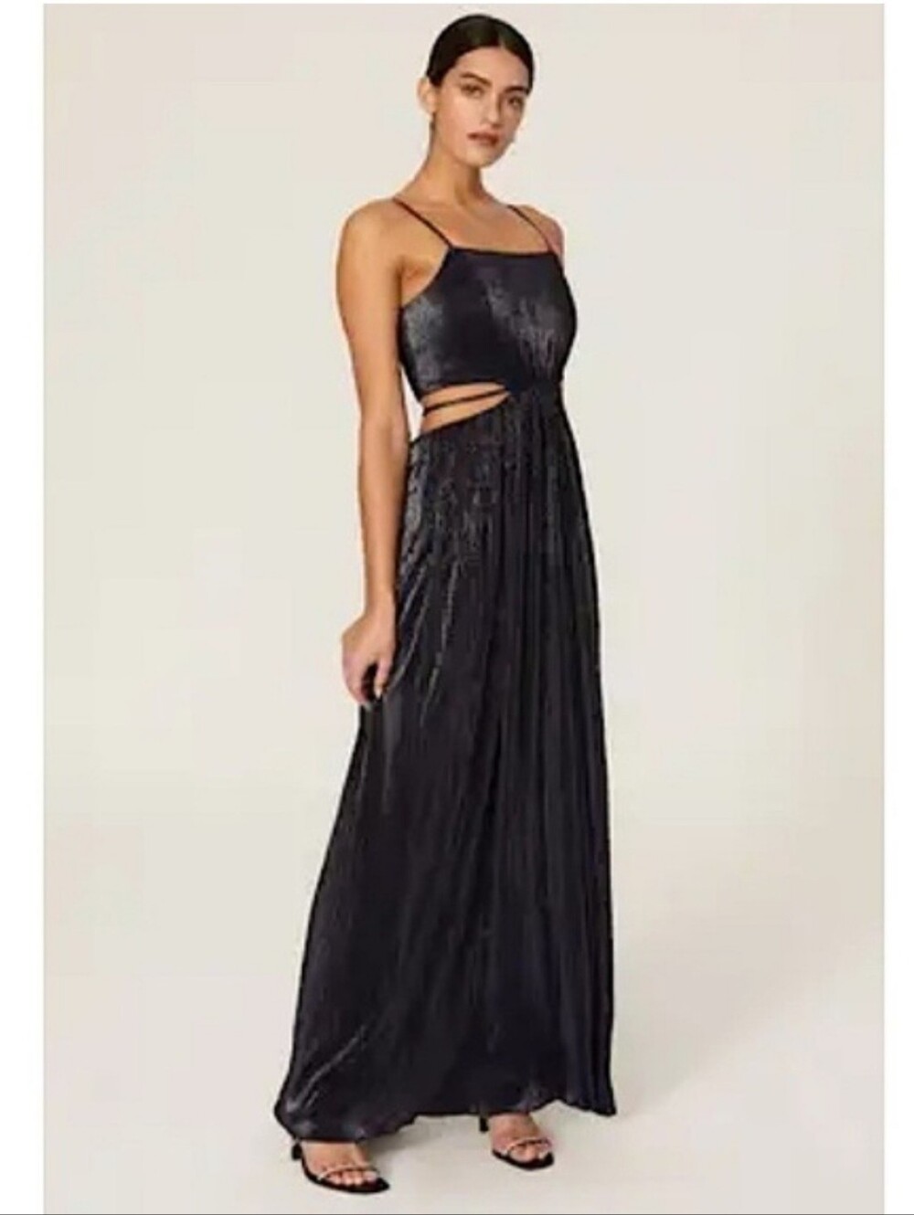 Jonathan Simkhai Daisy Cutout Gown In Navy